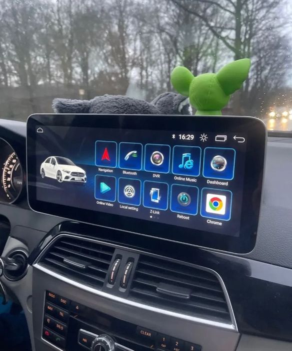 Navigatie android Mercedes C Class w204 w205 Carplay Waze YouTube BT