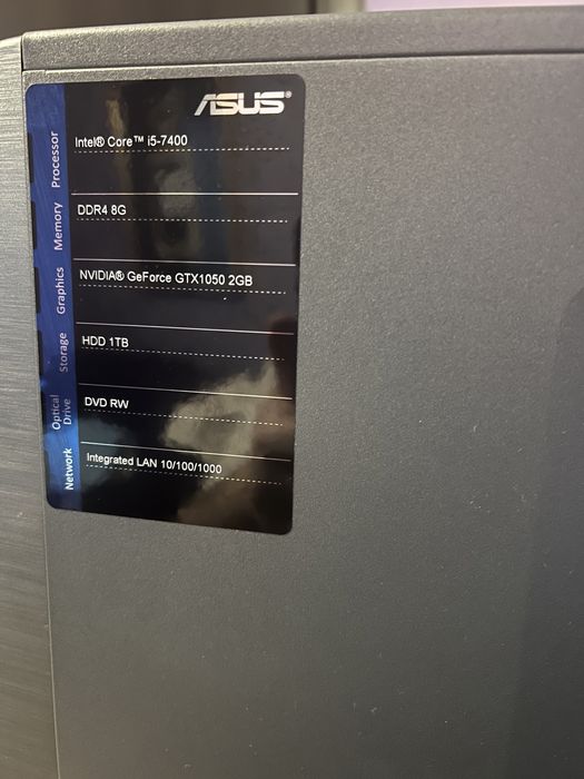 Asus Gaming i5 740 Nvidia GTX1050 2gb + monitor BenQ + tastatura asus