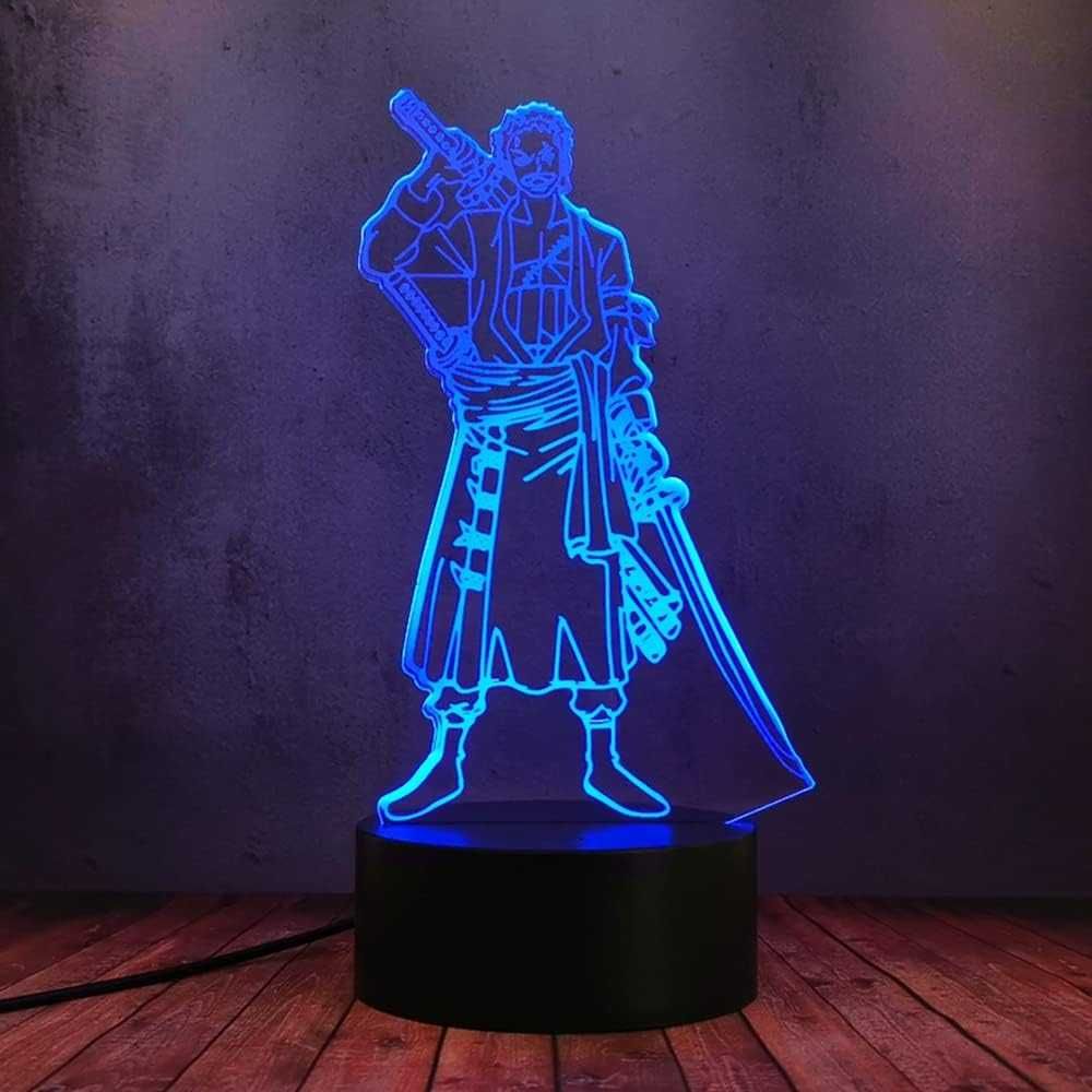 3D лампа RGB с дистанционно САМУРАЙ. две плаки