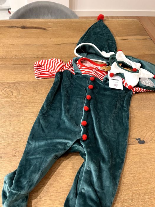 Коледно бебешко костюмче 62 размер