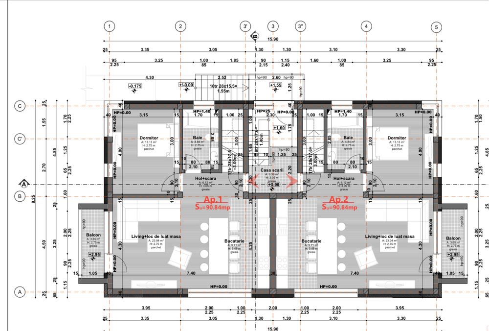 Apartament cu 3 camere in Faget