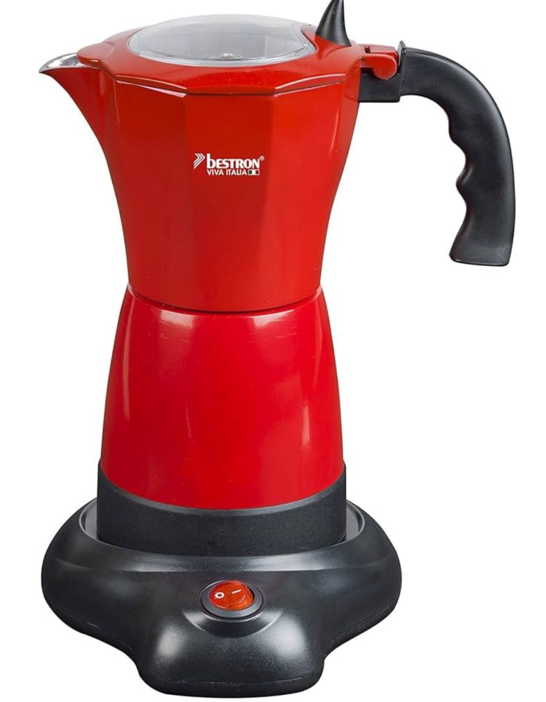 Filtrul de cafea italian Bestron Electric cu bază, Viva Italia