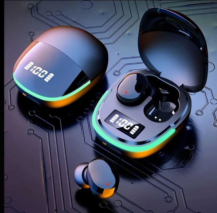 Безжични слушалки G9 Cool с LED дисплей и калъф за зареждане