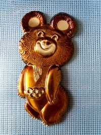 Антиквариат. Олимпийский мишка, панно, винтаж СССР. 1980 г.