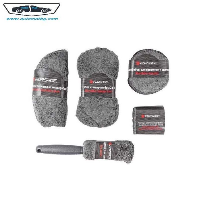 Комплект за почистване на автомобил Automat, Микрофибър, 9 части