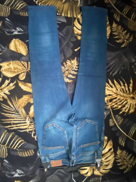 Blugi/jeans dama regular straight fit, blue original Colin's, S/36
