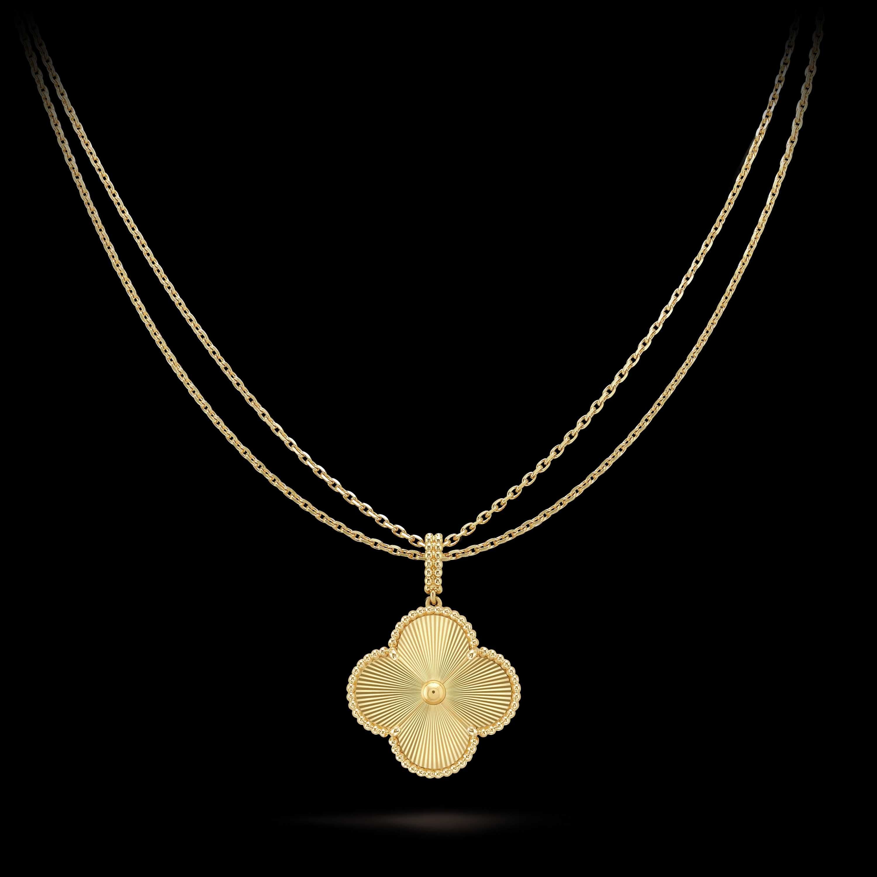 Van Cleef & Arpels VCA Gold 1 Motif Long Magic Alhambra Дамско Колие