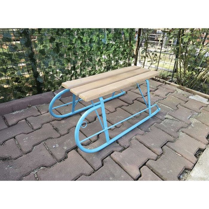 Sanie din metal si lemn mica color