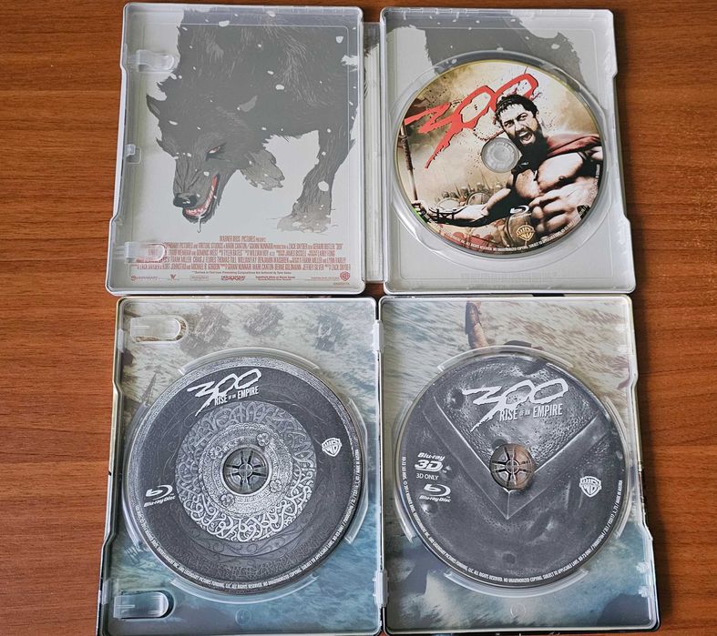 Vand pachet 2 steelbook-uri - 300 si 300 - Rise an empire bluray 3D+2D