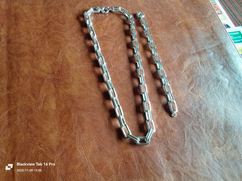 Сребърен Синджир и Гривна-Комплект-120грама.