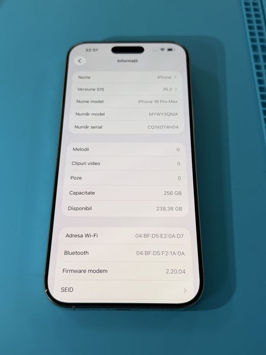 iPhone 16 Pro Max Pret 4600 lei