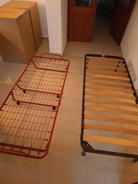 Pat din lemn de cires, saltea 200x80, somiera