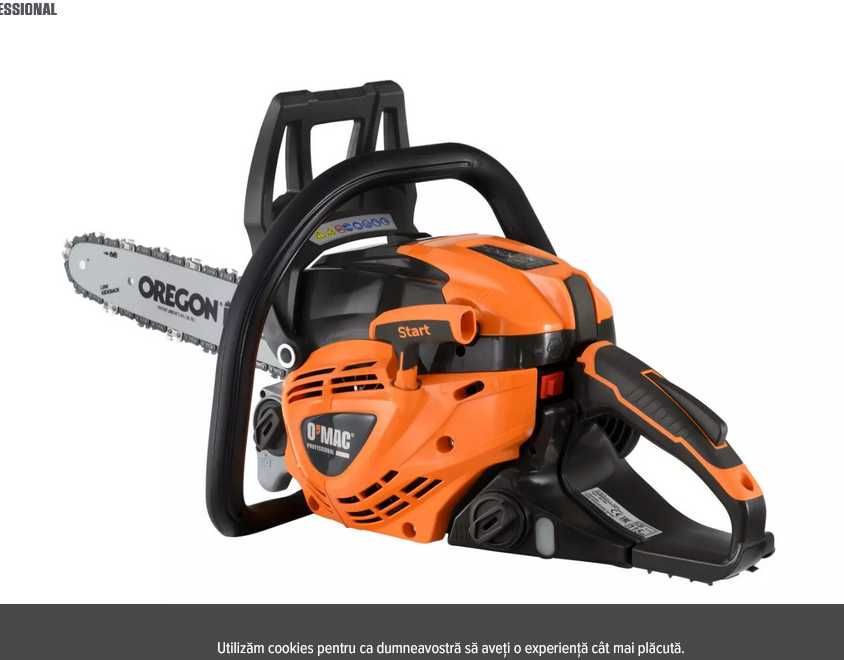 MOTOFERASTRAU O'MAC MF2500 2.2 CP,38.5 CC,  timpi,14 inch lungime șină