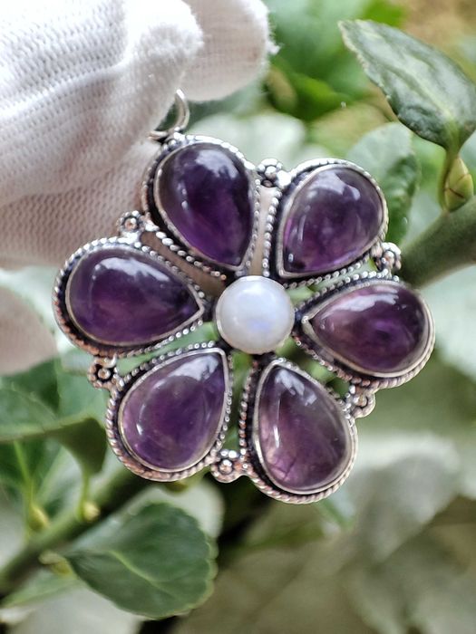 925 Pandantiv argint cu ametist