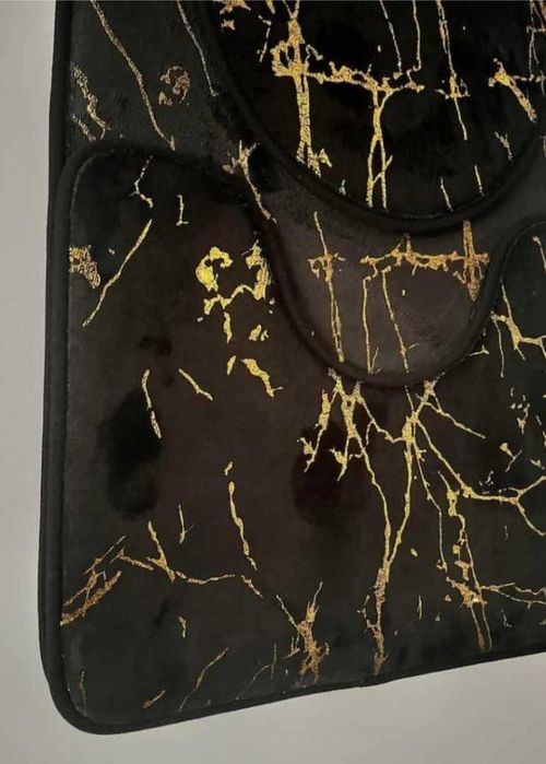 Комплект от 3 неплъзгащи се килимчета,мраморна визия