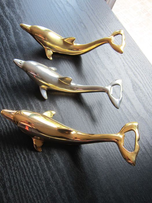 cadou rar desfacator de sticle metalic Delfin x3 made in Germany 1980