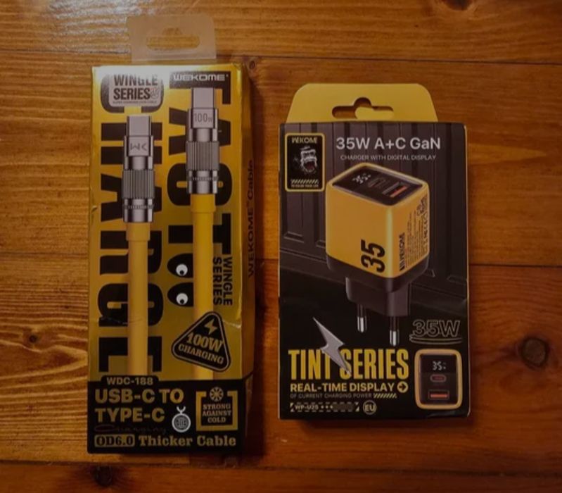 Încărcător 35W Gan super fast charge afisaj digital + cablu