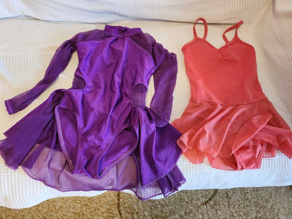 Costum gimnastica/balet 8-9 ani, 134 cm, doar cel portocaliu mai este