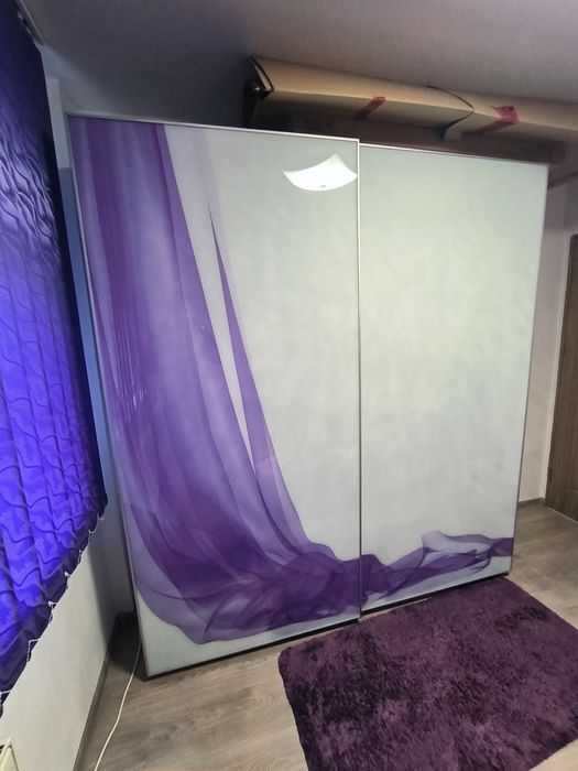 Dormitor complet – Pat 170x205 + Dulap 200x220 – Stare foarte bună