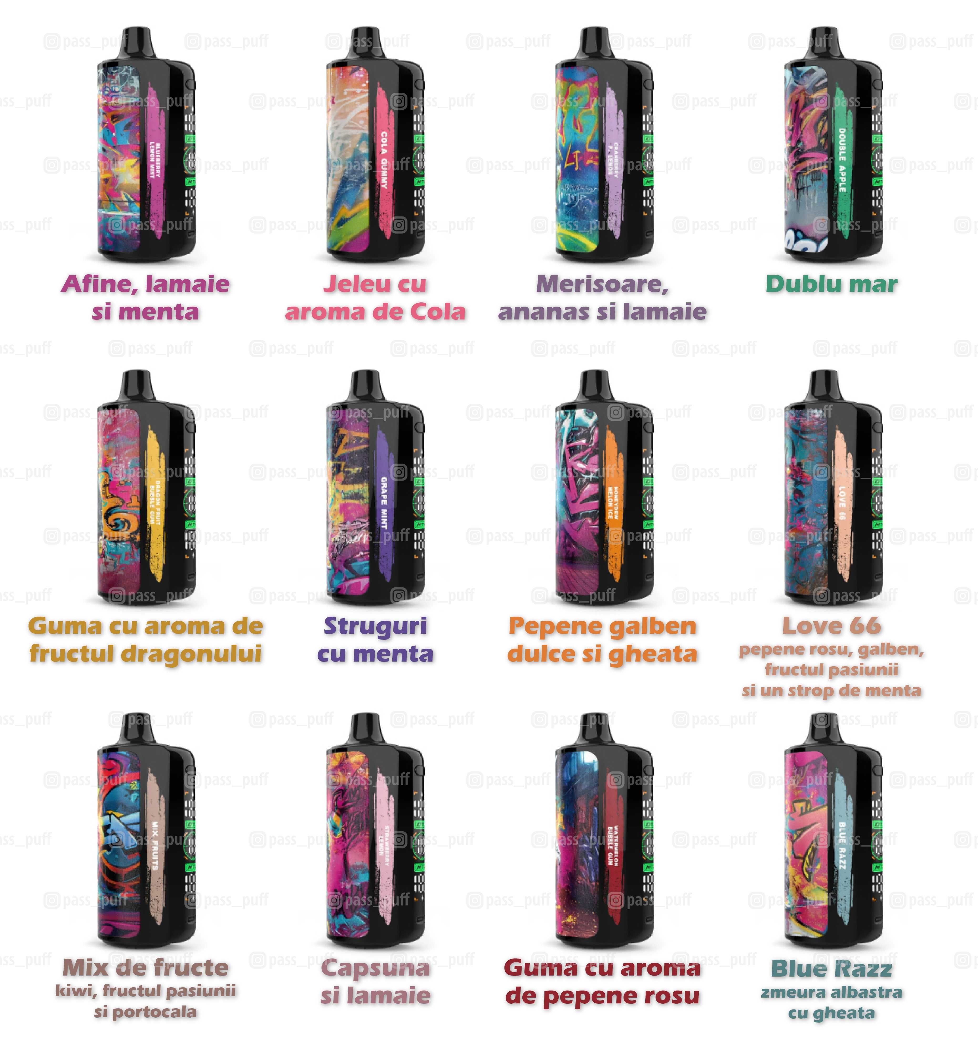 Set 2 buc. Vape/Shisha Mr.Goodie 30k-50k puffuri, de unică folosință