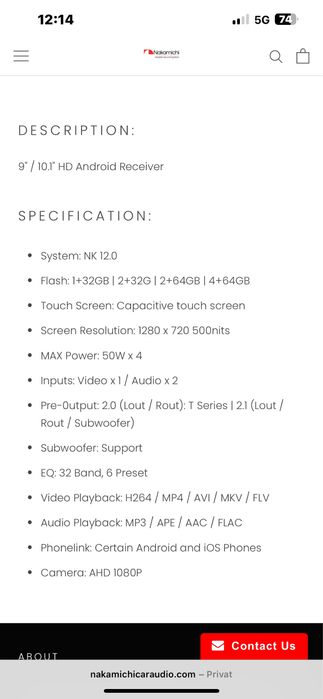 Navigatie Nakamichi 10”