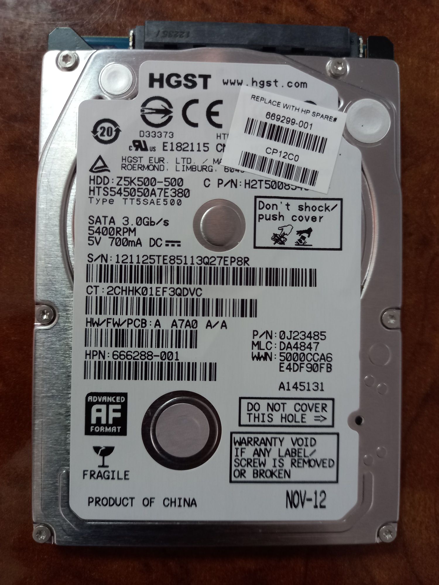 Продам жёсткий диск HDD 500GB.