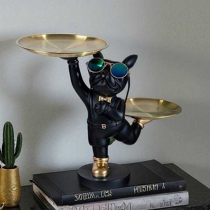 Нова Статуетка Куче Булдог - Поставка за Предмети - 30см - 2 варианта!