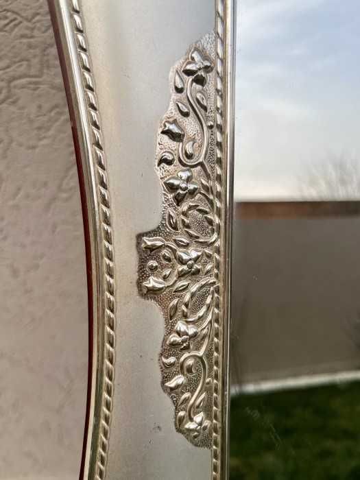 Eleganta oglinda venetiana-rama argintata-ornamente-Italia