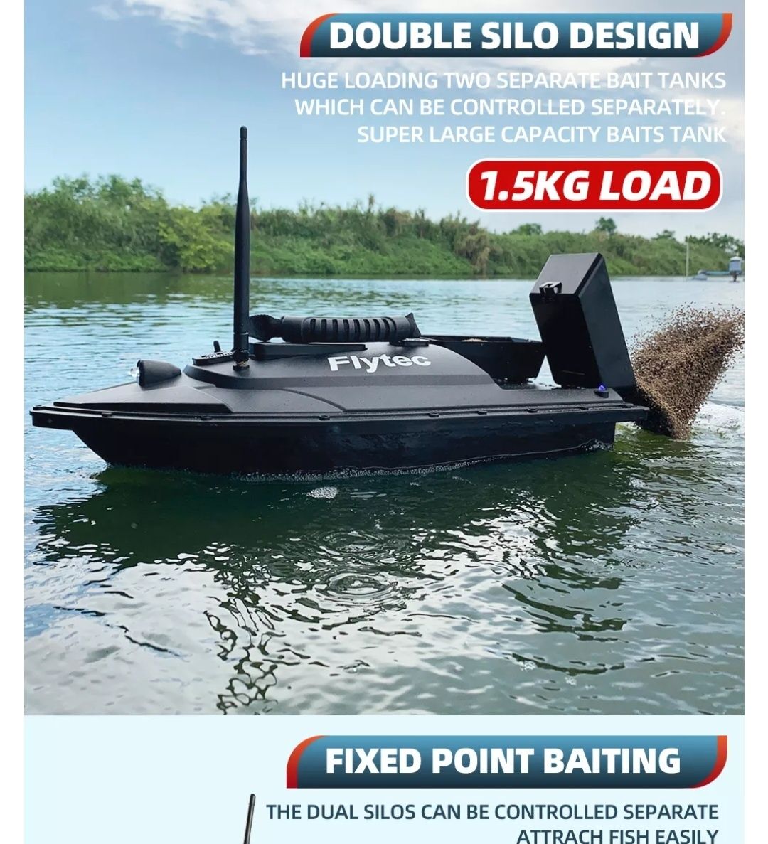 Лодка за захранка Flytec 2011-5 RC BaitBoat захранка кораб лодка риба