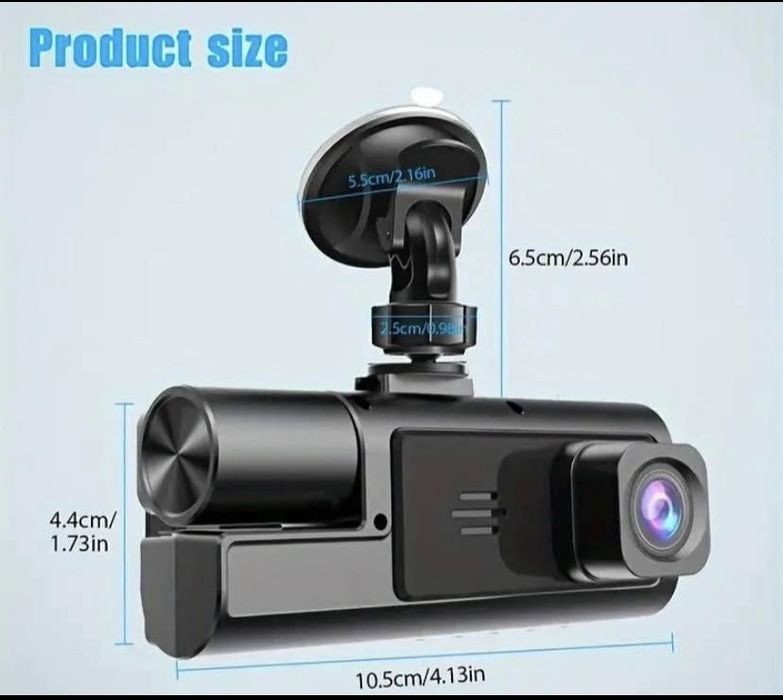 Camera de bord HD cu 2 camere + card de 32 GB