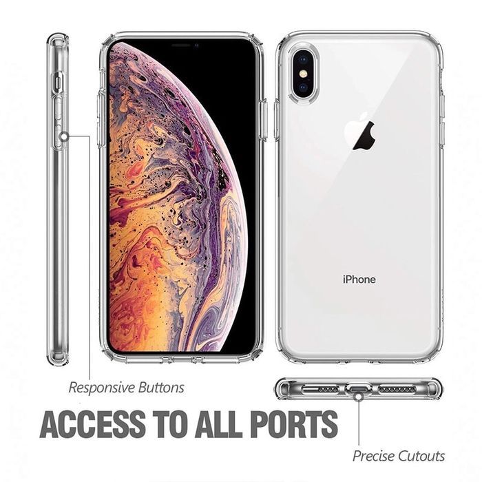 Husa silicon 0.3mm cu protecție la camera pt. iPhone X / XS / XS Max