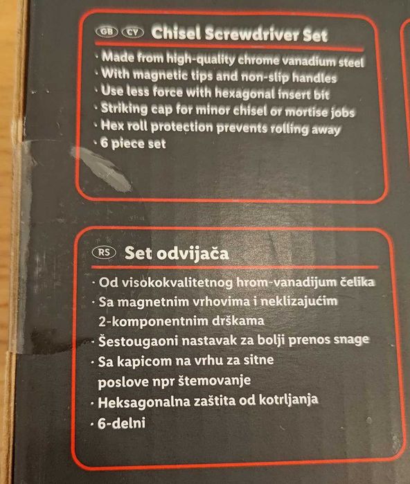 set surubelnite Parkside - 6 bucati sigilat