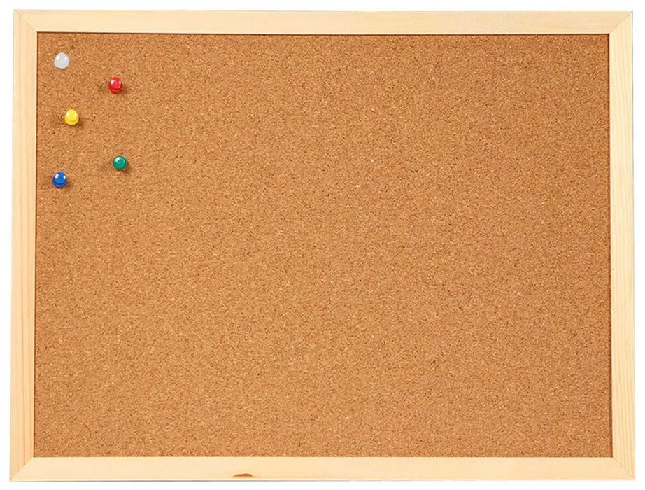 Коркова дъска с дървена рамка - 40 x 60 cm