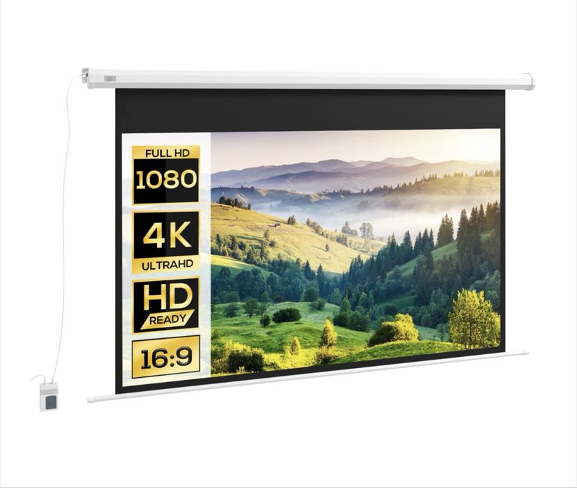 Ecran proiectie electric Homcom, 84", 16:9