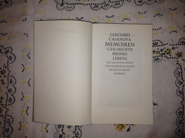Memoriile lui Casanova in limba germana