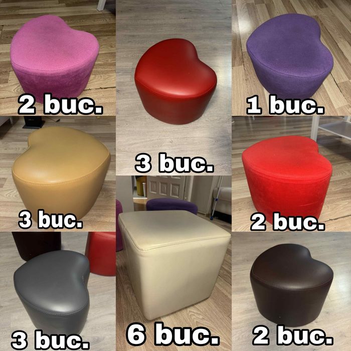 Tabureți colorați