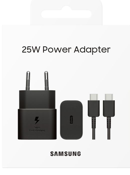 Incarcator Retea Samsung cu Cablu USB-C, 25W, 3A, 1 X USB-C, Negru