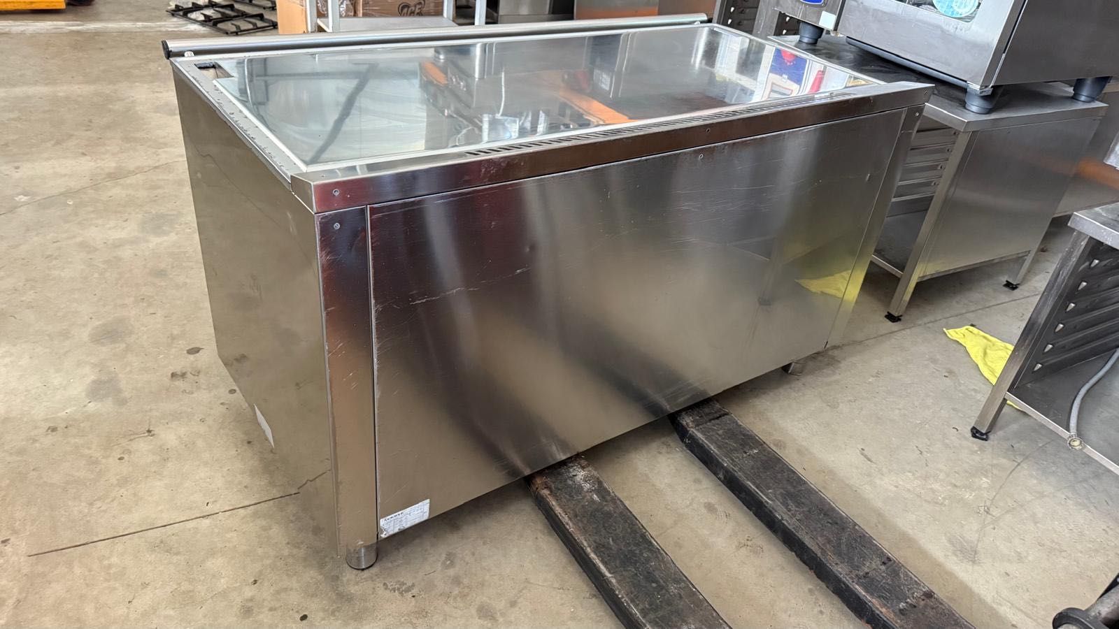 Grill frytop gratar Teppanyaki cromata 1500 cu 3 zone gaz