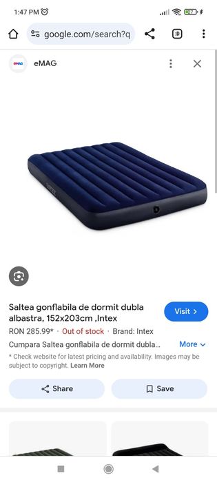 Saltea gonflabila Intex 2 persoane