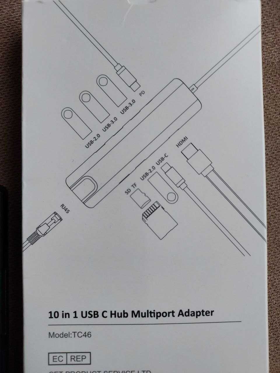 USB C Hub | 10-in-1 | 4k 60hz HDMI 2.0 | PD 100W | RJ45 |USB 3.0 5Gbps