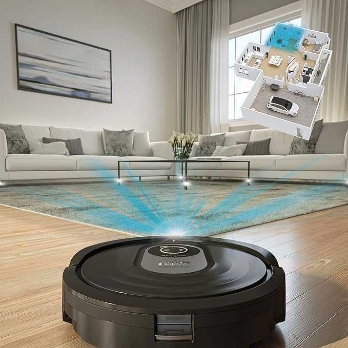 Прахосмукачка робот Shark AI (RV2001EU) подходящ за килими и твърд под