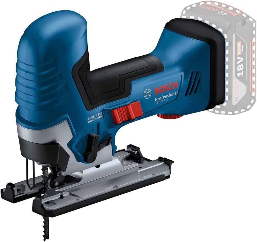 Акумулаторен прободен трион Bosch GST 185-LI с 2 батерии 4 Ah зарядно
