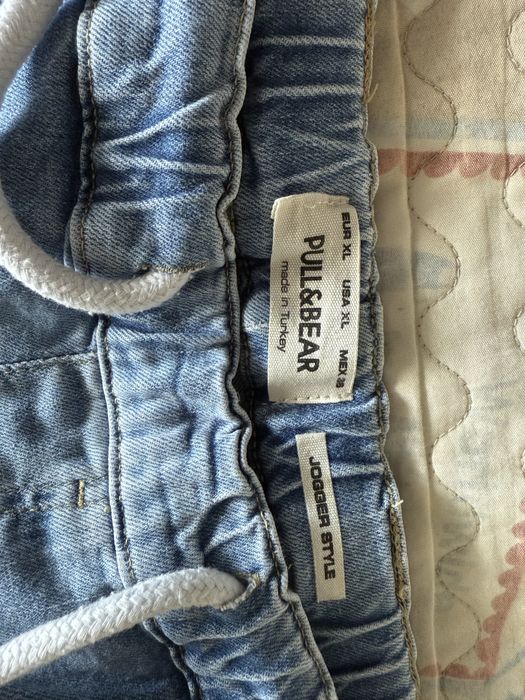 Pantaloni Jogger Blugi Rupti Barbati, Pull&Bear, Marimea XL