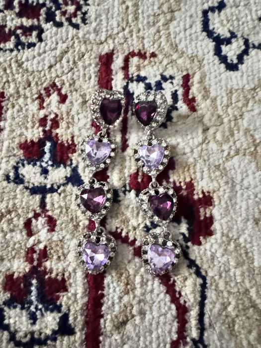 Фиолетовые Серьги
