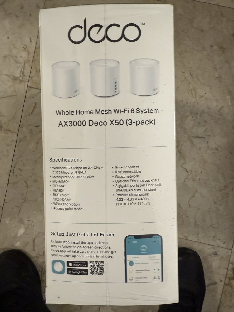 Sistem mesh tp link deco ax3000 x50 3 pack dual band wifi 6 sigilat