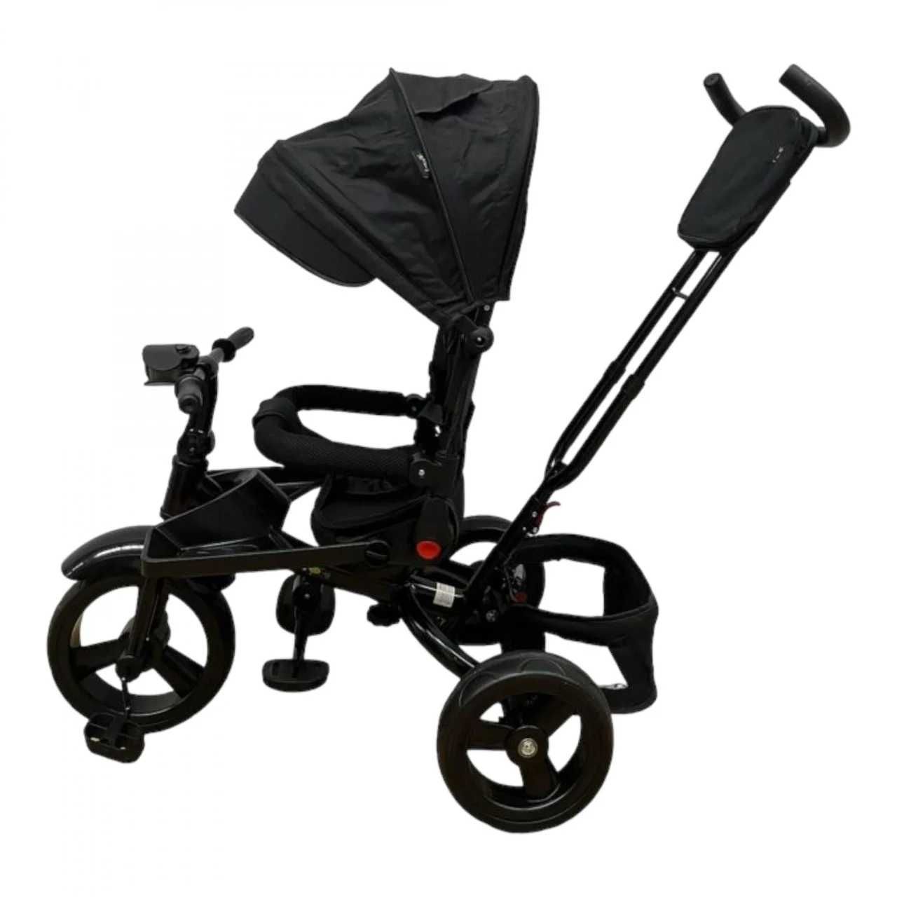 Tricicleta copii cu pozitie de somn muzica / lumini 8 luni-4 ani NEGRU