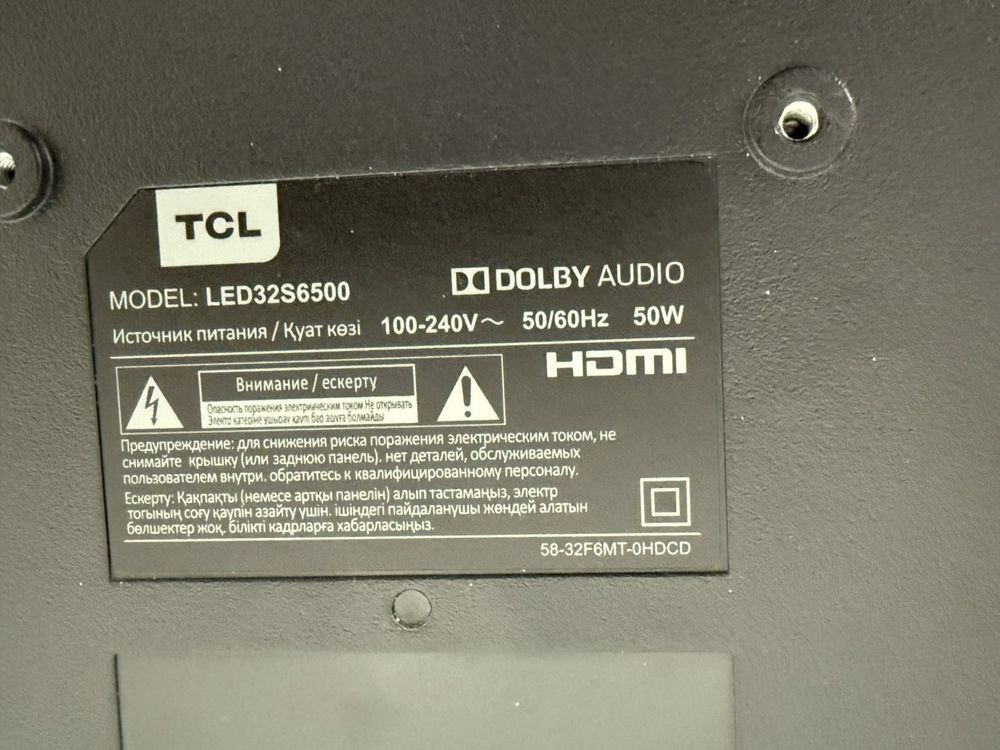 Телевизор android TCL 32” LED WI-FI