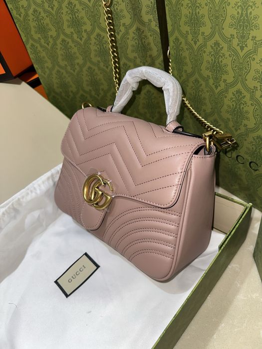Geanta Gucci 26cm Marmont Dusty Pink Piele naturala 100%