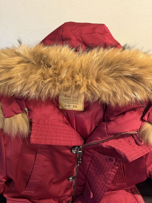 Мъжко яке тип парка в бордо