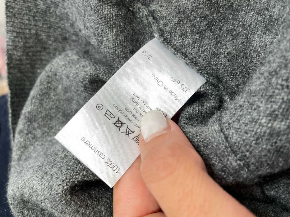 JOHN LEWIS размер M мъжки кашмирен пуловер 100% КАШМИР сив